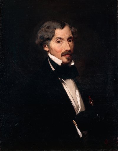 Porträt von Andrea Maffei von Giuseppe Bertini