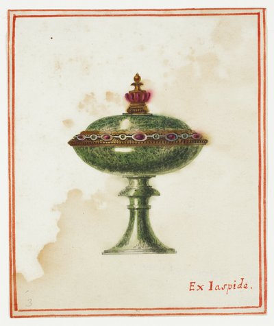 Jaspis Deckelschale von Giuseppe Grisoni