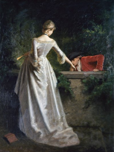 Herr küsst die Hand einer Dame von Giuseppe Mazza