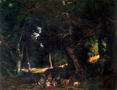 Wald, gemalt von Giuseppe Palizzi von Giuseppe Palizzi