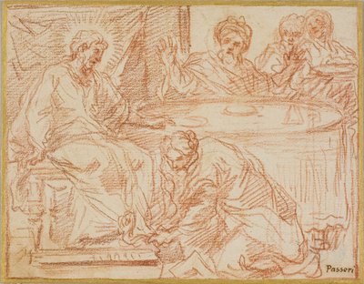 Magdalena wäscht Christi Füße von Giuseppe Passeri