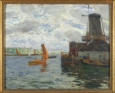 Windmühle in Dordrecht von Giuseppe Sacheri