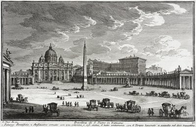 Basilika von St. Peter, Vatikan, ca. 1753 von Giuseppe Vasi