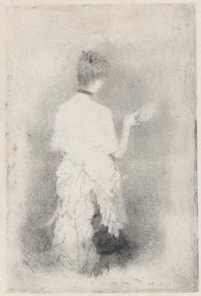 Elegante junge Frau von hinten gesehen von Giuseppe de Nittis
