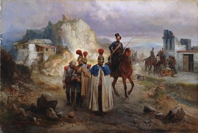 Die gefangenen Franzosen im Jahr 1814, 1885 von Gottfried Willewalde