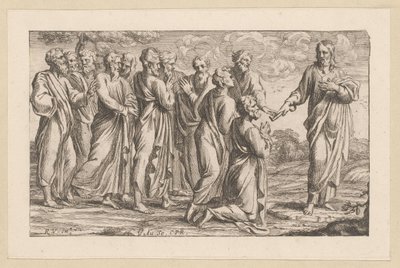 Petrus empfängt die Schlüssel von Gérard Audran