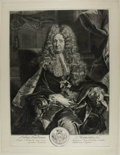 Jules Hardouin Mansart von Gérard Edelinck