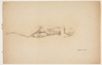 Studie einer Gipsabguss aus Pompeji. Liegender Mann von Gudrun Traustedt