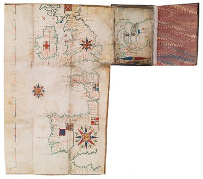 Taschenatlas und nautischer Almanach, ca. 1546 von Guillaume Brouscon