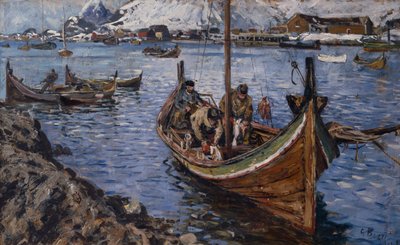 Fischerboote, Lofoten von Gunnar Berg