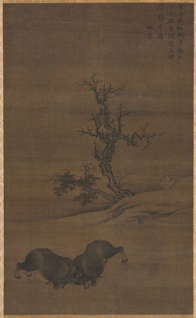 Hirtenjungen und Büffel in Landschaft von Guo Min
