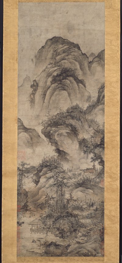 Wasserpavillon bei Zwillingskiefern von Guo Xi