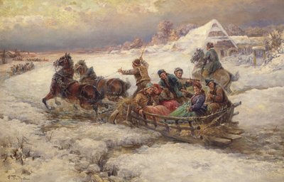 Troika im Schnee von Gustav Prucha