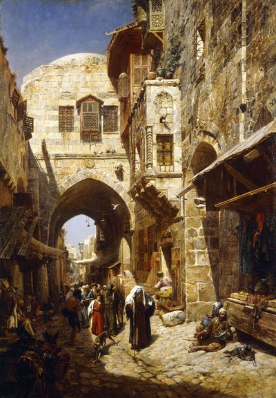 Davidstraße, Jerusalem, 1887 von Gustave Bauernfeind
