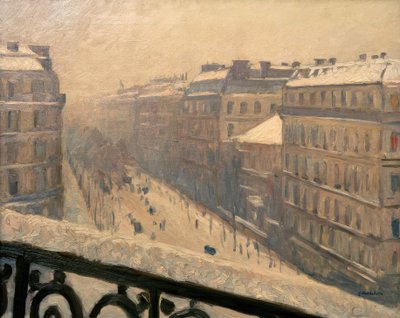 Boulevard Haussmann, Schneeeffekt von Gustave Caillebotte