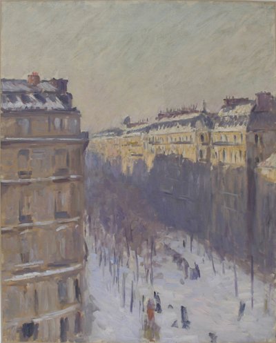 Boulevard Haussmann, Schneeeffekt von Gustave Caillebotte