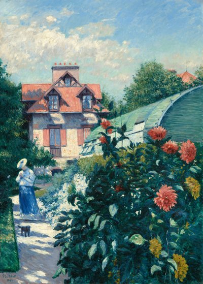 Dahlien, Garten in Petit Gennevilliers von Gustave Caillebotte