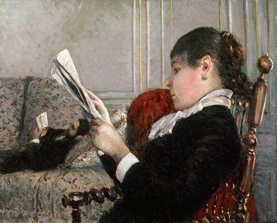 Innenraum, Frau beim Lesen, 1880 von Gustave Caillebotte