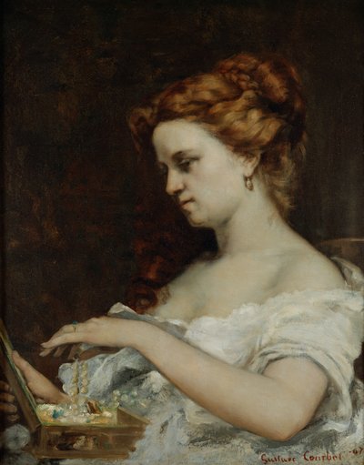 Eine Frau mit Schmuck, 1867 von Gustave Courbet