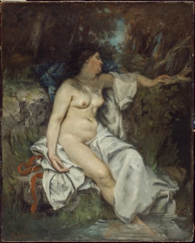Badende, die an einem Bach schläft, 1845 von Gustave Courbet