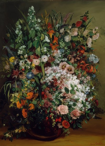 Blumenstrauß in einer Vase von Gustave Courbet