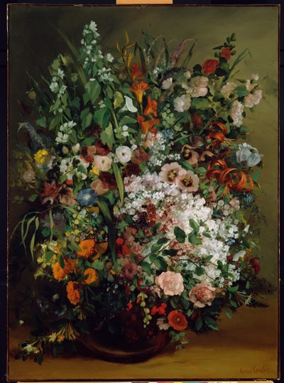 Blumenstrauß in einer Vase von Gustave Courbet