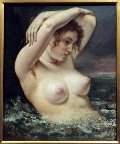 Frau an der Welle von Gustave Courbet