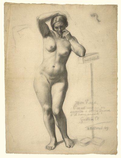 Stehender weiblicher Akt von Gustave Courbet