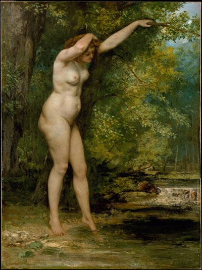 Junge Badende von Gustave Courbet