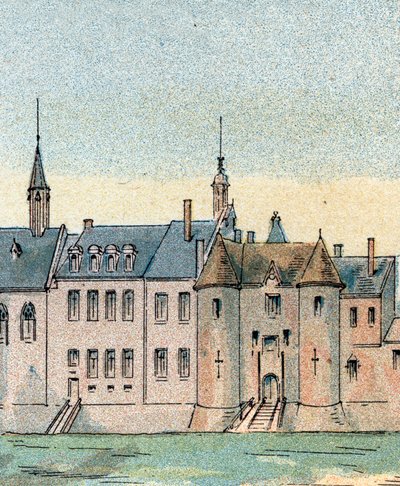 Blick auf das Schloss von Plessis-les-Tours von Gustave Demoulin