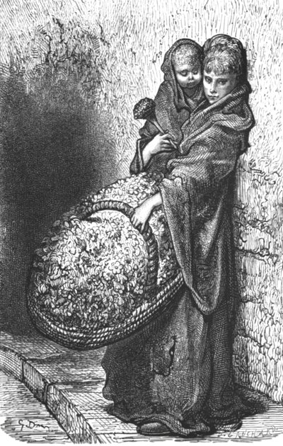 Ein Blumenmädchen, 1872 von Gustave Dore