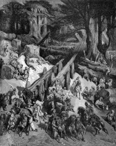 Bau des Tempels von Jerusalem von Gustave Dore