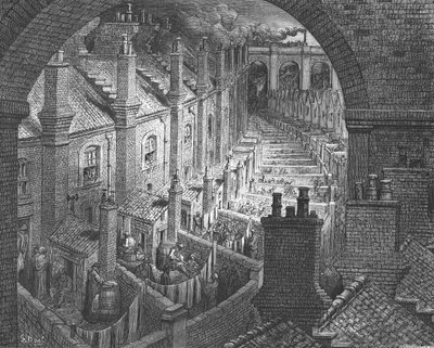 Über London - Mit der Eisenbahn von Gustave Dore