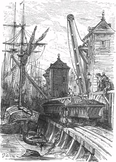 Poplar Dock von Gustave Dore