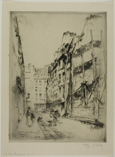 Die Rue Domat, Paris von Gustave Leheutre