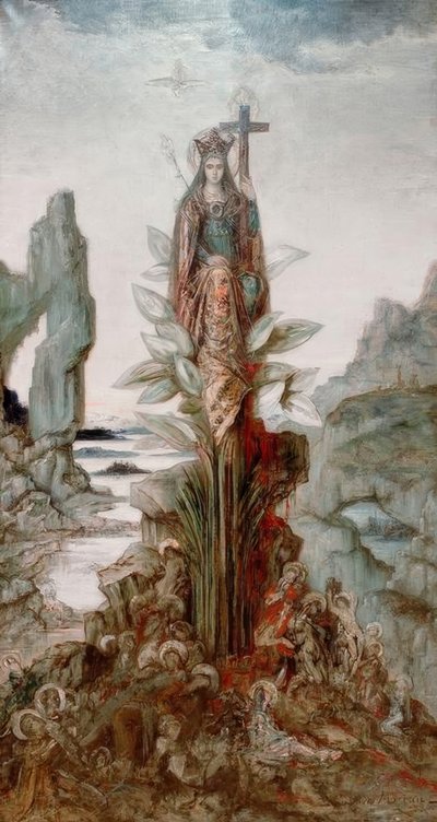 Mystische Blume von Gustave Moreau