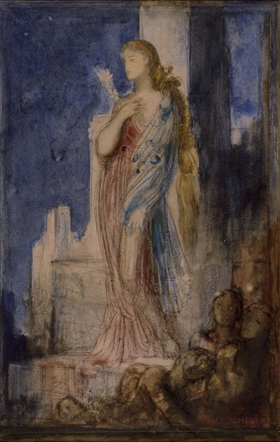 Helena auf den Wällen von Troja von Gustave Moreau