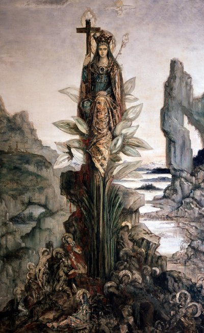 Mystische Blume von Gustave Moreau. von Gustave Moreau
