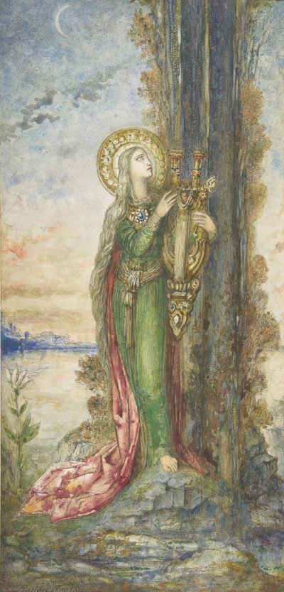 Heilige Cäcilia, ca. 1890-95 von Gustave Moreau