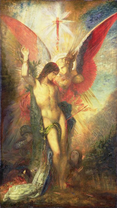 St. Sebastian und der Engel von Gustave Moreau