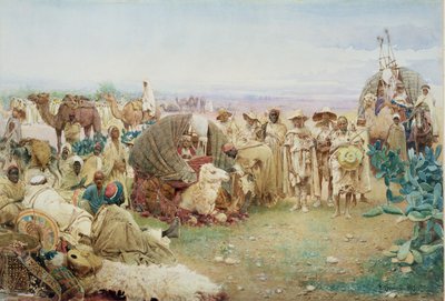 Eine Karawane ruht in Kabylie von Gustavo Simoni