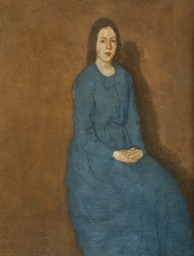 Eine junge Frau in Blau von Gwen John