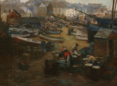 Fischverpackung, St. Ives, ca. 1910 von Gwendoline Margaret Hopton