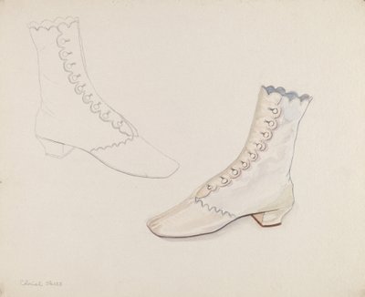 Quäker-Hochzeitsschuhe, ca. 1936 von Gwyneth King