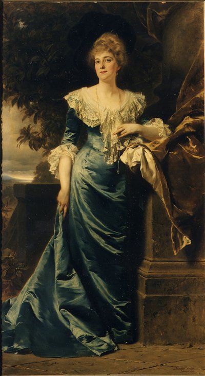 Porträt Hedwige de Ligne, 1900 von Gyula Benczúr