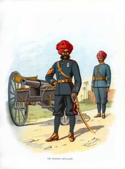 Die Bombay Artillerie, ca. 1890 von H. Bunnett