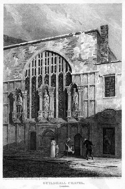 Guildhall Chapel, City of London, 1815 von H. Hobson