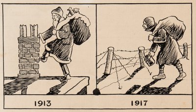 Weihnachtsmann 1913 und 1917 von H. Miller