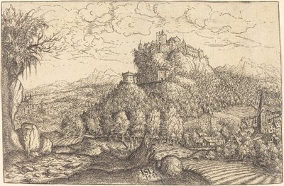 Landschaft mit einem Schloss in der Mitte von Hanns Lautensack