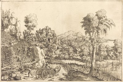 Landschaft mit einem Weinberg von Hanns Lautensack